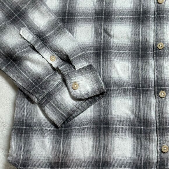 Abercrombie & Fitch Mens Soft A&F Collection Plaid Button-Up Shirt M Gray Black - Picture 3 of 5